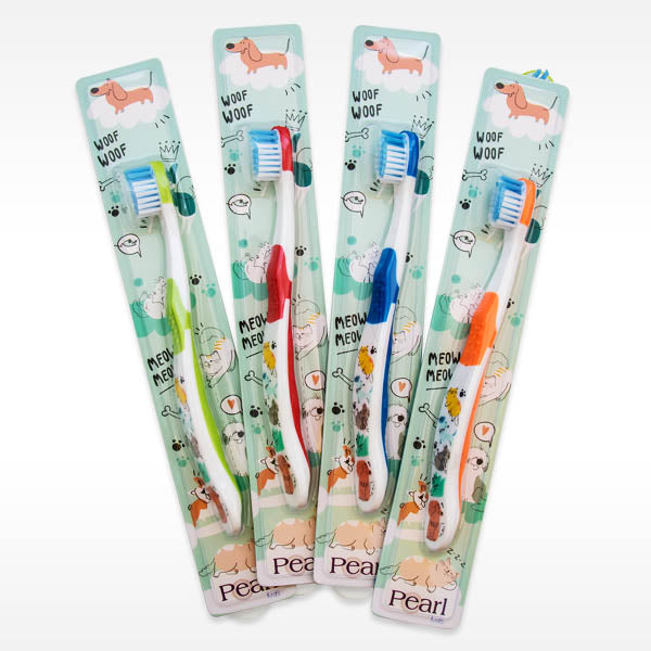 Pearl Kids Junior Toothbrush- Cats and Dogs (144 pc)